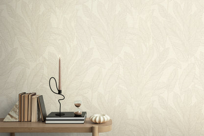 Livingwalls CosmoLiving Golden Fern-Glow Botanic Creme - 10,05 m x 0,53 m