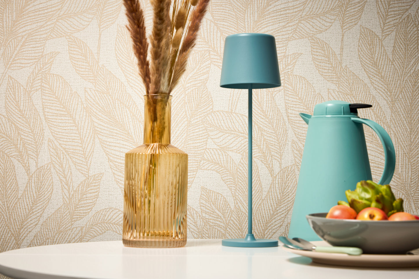 Livingwalls CosmoLiving Golden Fern-Glow Botanic Beige - 10,05 m x 0,53 m