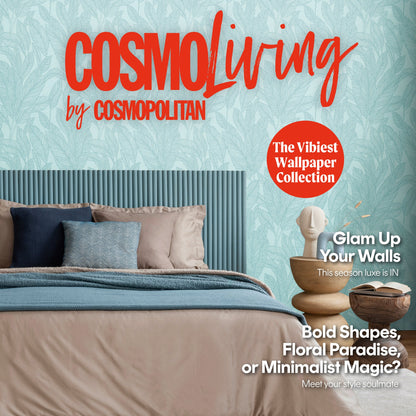 CosmoLiving Golden Fern-Glow Blau 10,05 m x 0,53 m
