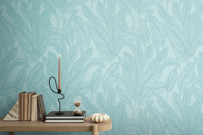 Livingwalls CosmoLiving Golden Fern-Glow Botanic Blau - 10,05 m x 0,53 m