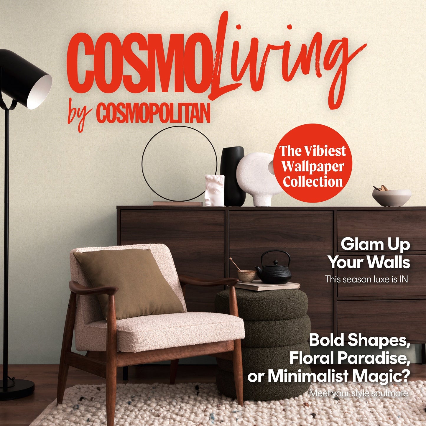 CosmoLiving Textilstruktur  Champagner 10,05 m x 0,53 m