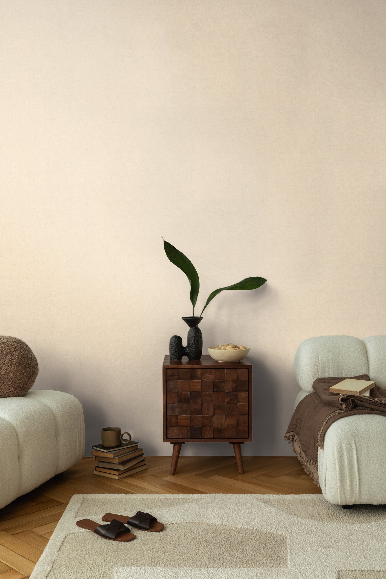 Livingwalls CosmoLiving  Metallic-Effekt Beige - 10,05 m x 0,53 m