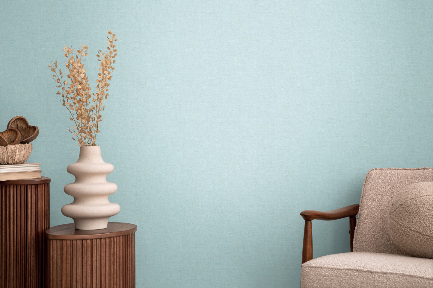 Livingwalls CosmoLiving Vliestapete Metallic Effekt Hellblau - 10,05 m x 0,53 m