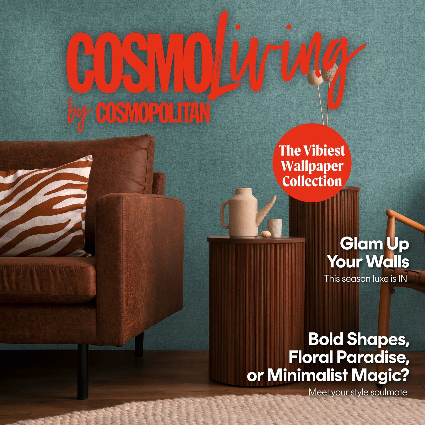 CosmoLiving Textilstruktur  Petrol 10,05 m x 0,53 m
