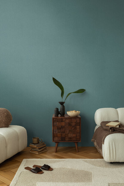 Livingwalls CosmoLiving Vliestapete Metallic Effekt Petrolgrün - 10,05 m x 0,53 m