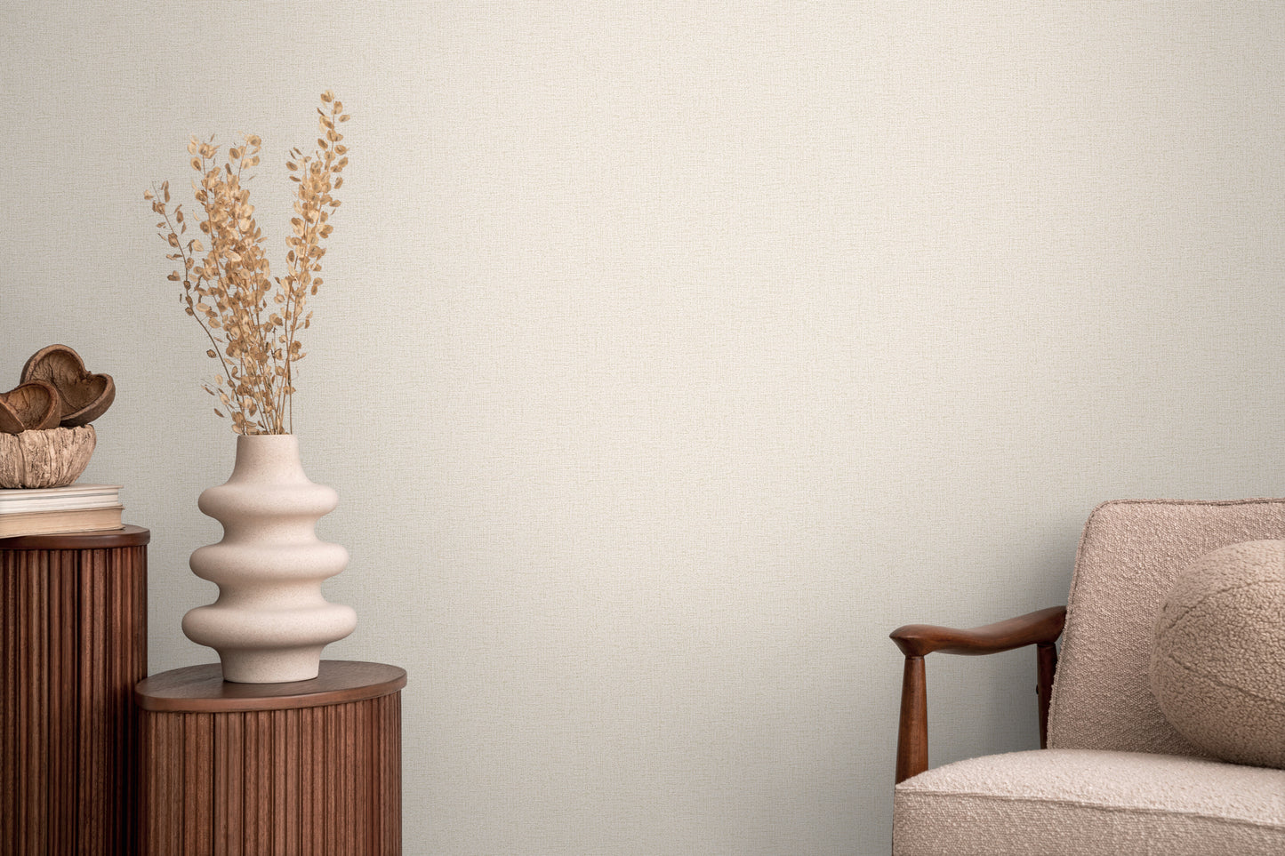 Livingwalls CosmoLiving  Metallic-Effekt Grau Creme - 10,05 m x 0,53 m