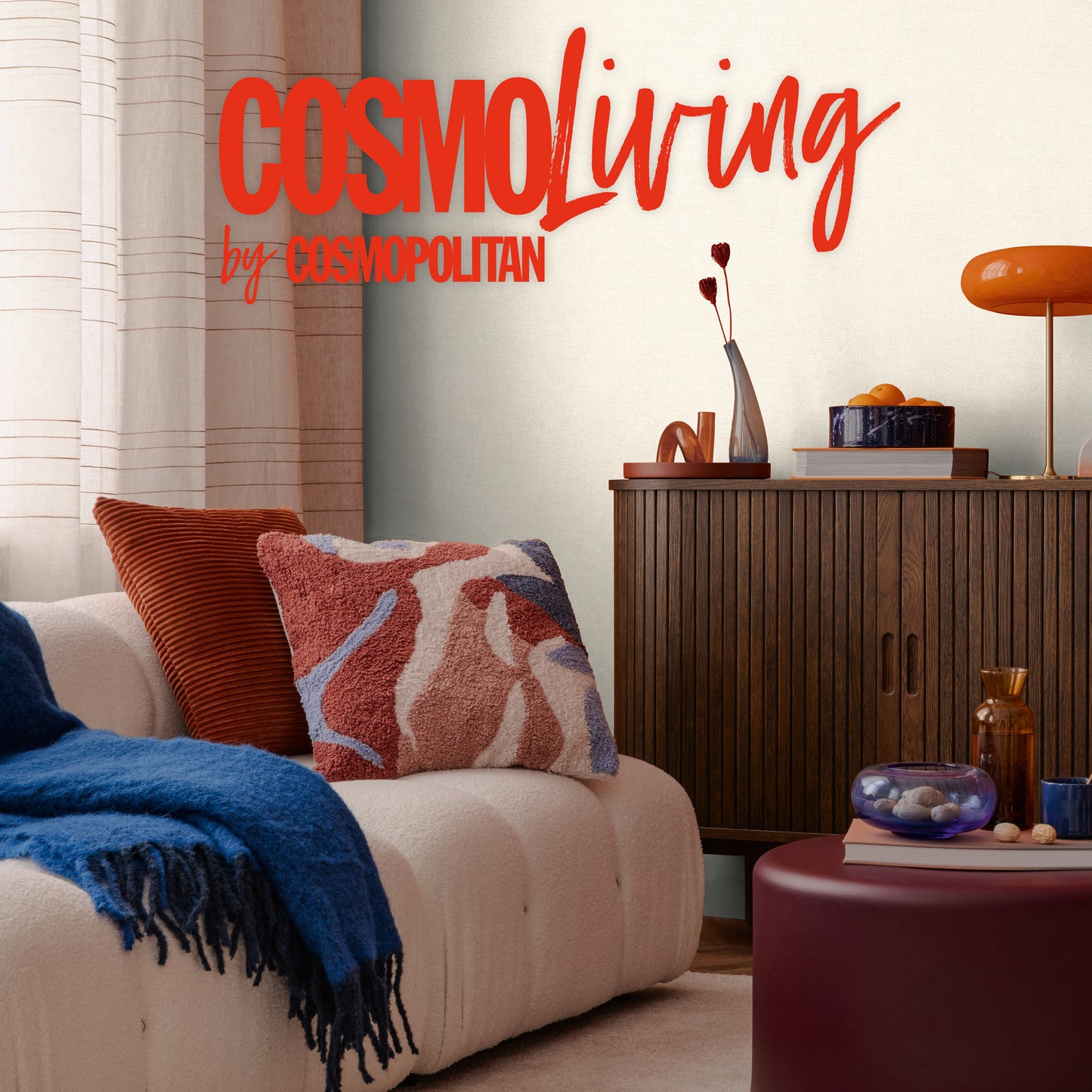 Livingwalls CosmoLiving   Weiß Creme - 10,05 m x 0,53 m