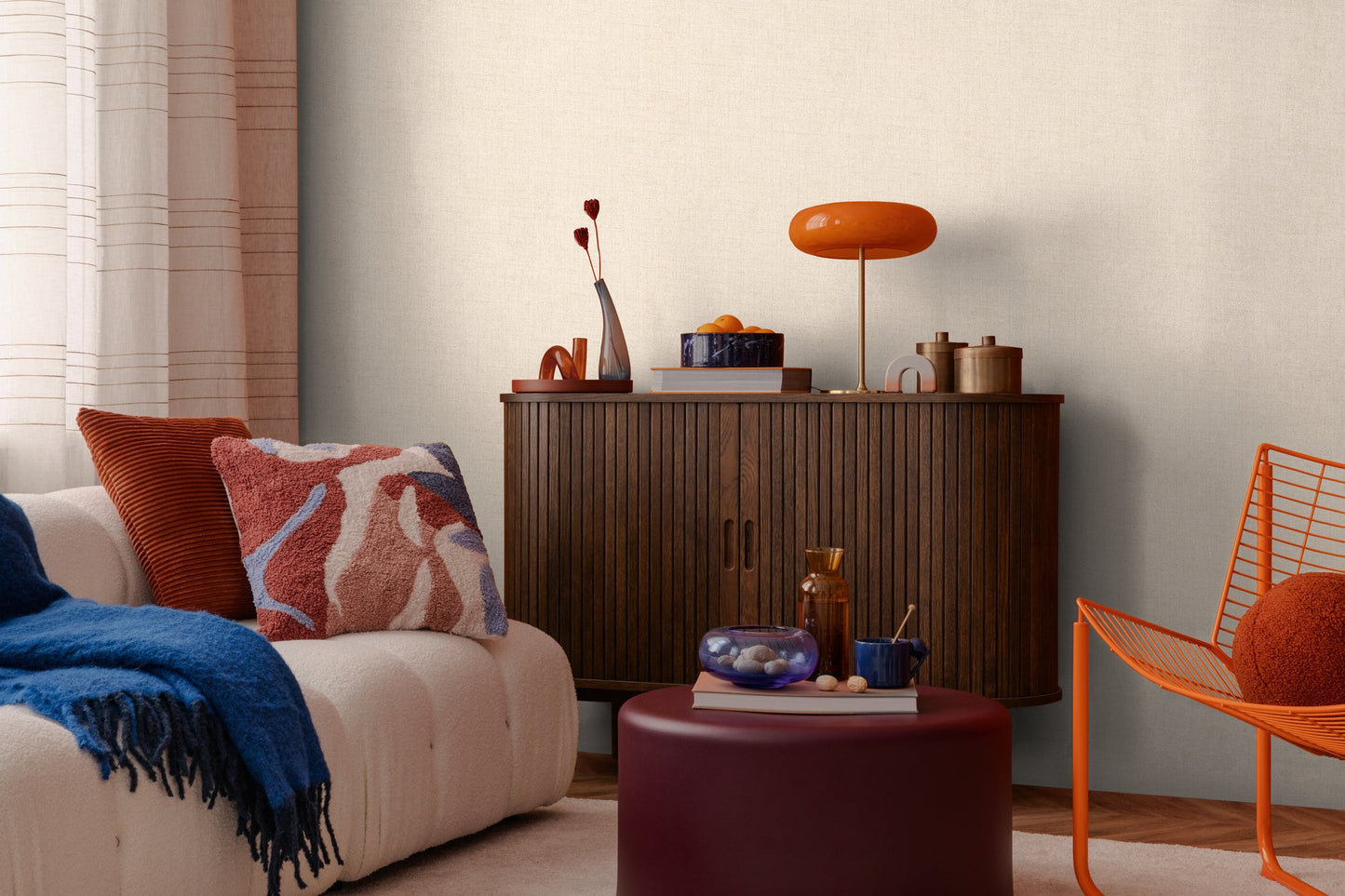 CosmoLiving Seidenstruktur  Vanille 10,05 m x 0,53 m
