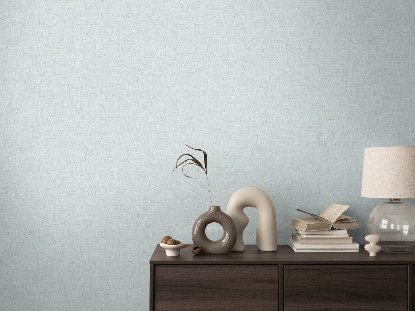 Livingwalls CosmoLiving Vliestapete Metallic Effekt Eisblau Gold - 10,05 m x 0,53 m