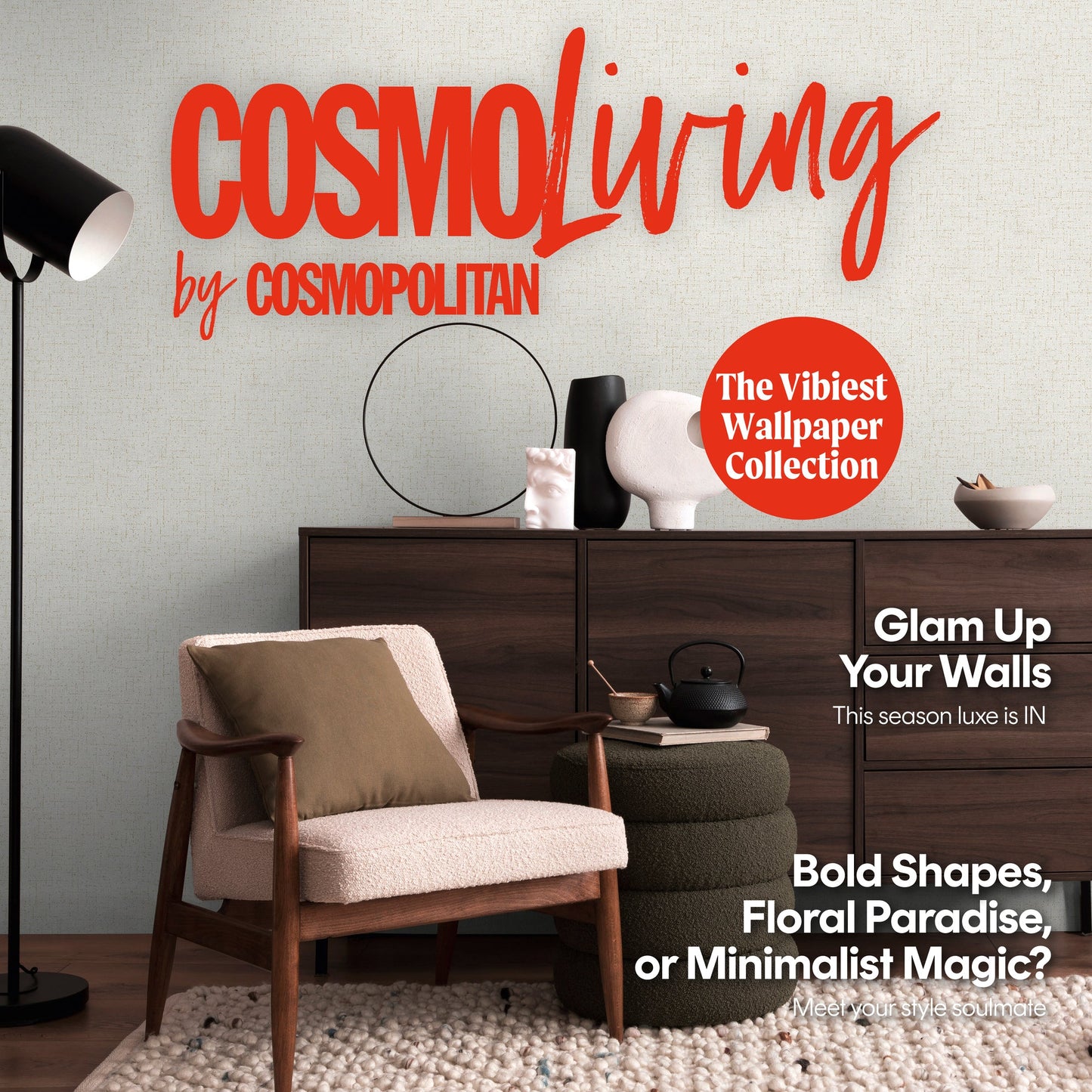 CosmoLiving Goldfaserstruktur  Perlmutt 10,05 m x 0,53 m