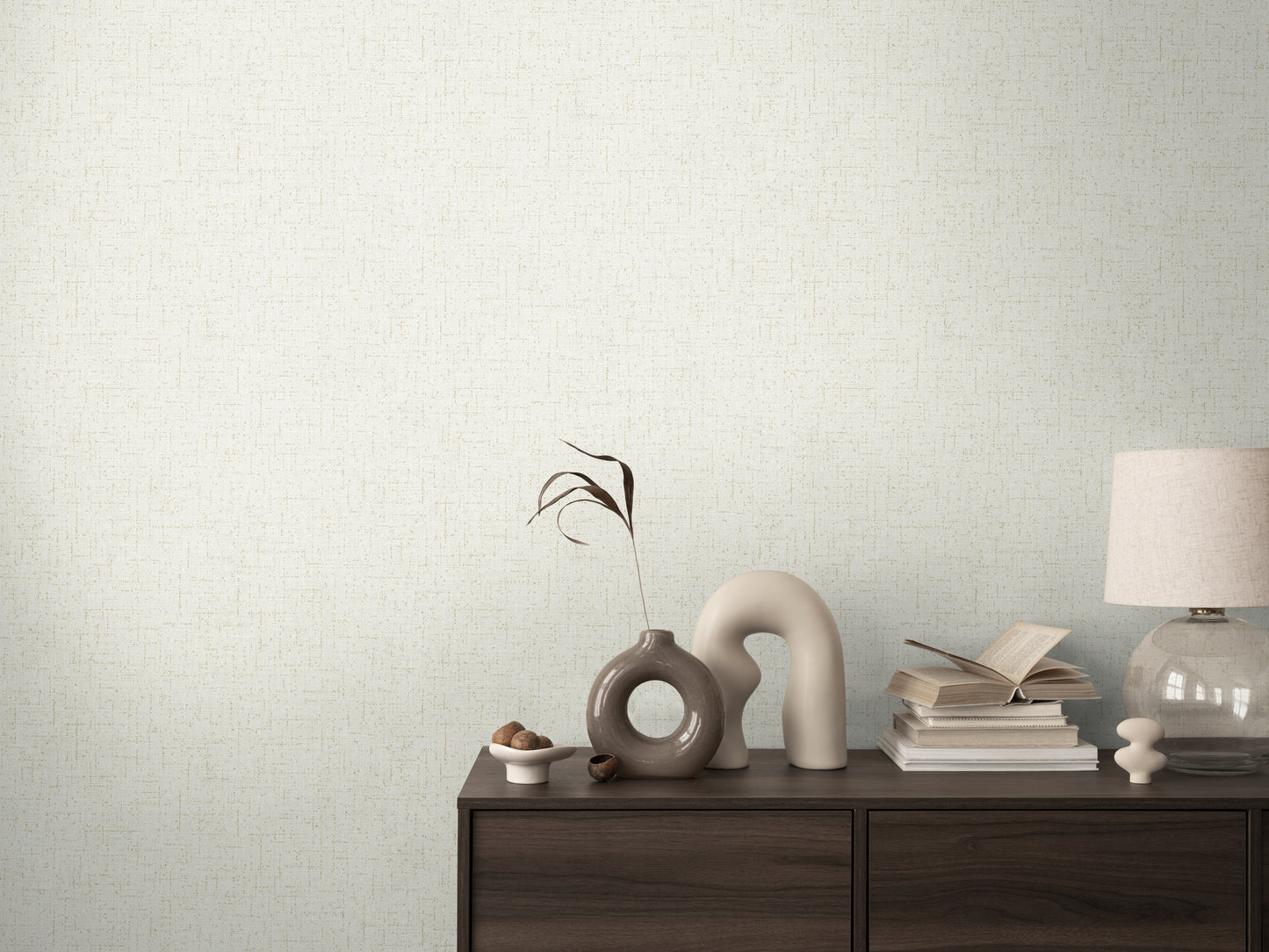 Livingwalls CosmoLiving Vliestapete Metallic Effekt Weiß Gold - 10,05 m x 0,53 m