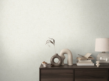 Livingwalls CosmoLiving Vliestapete Metallic Effekt Weiß Gold - 10,05 m x 0,53 m