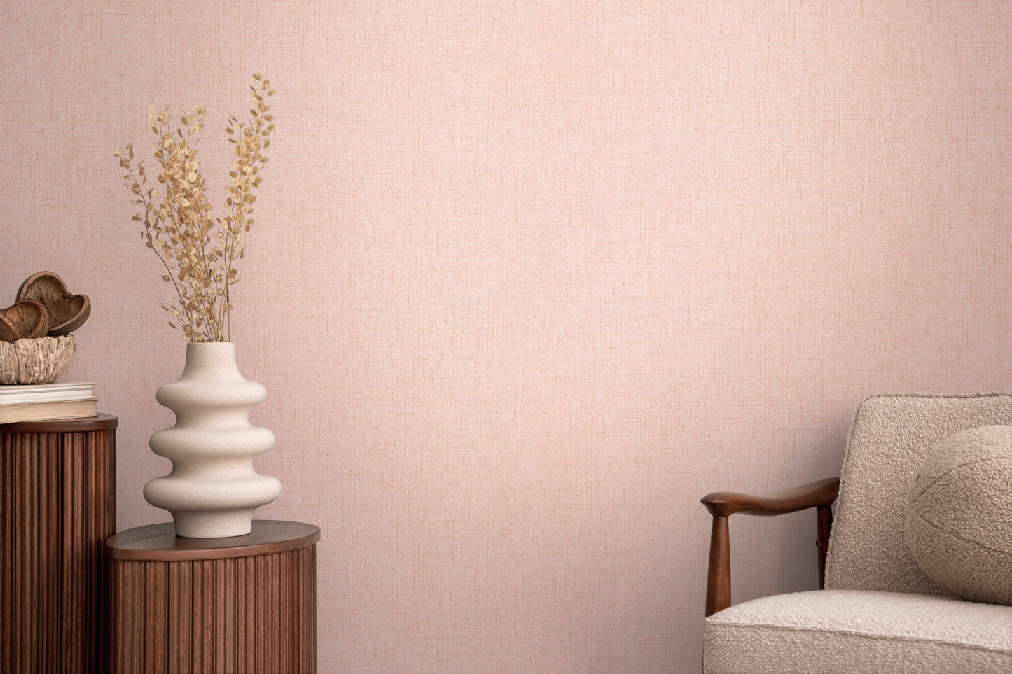 Livingwalls CosmoLiving Vliestapete Metallic Effekt Rosé Gold - 10,05 m x 0,53 m