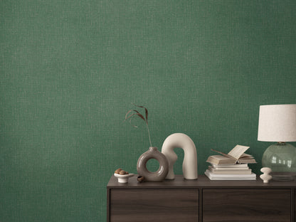Livingwalls CosmoLiving Vliestapete Metallic Effekt Dunkelgrün Gold - 10,05 m x 0,53 m