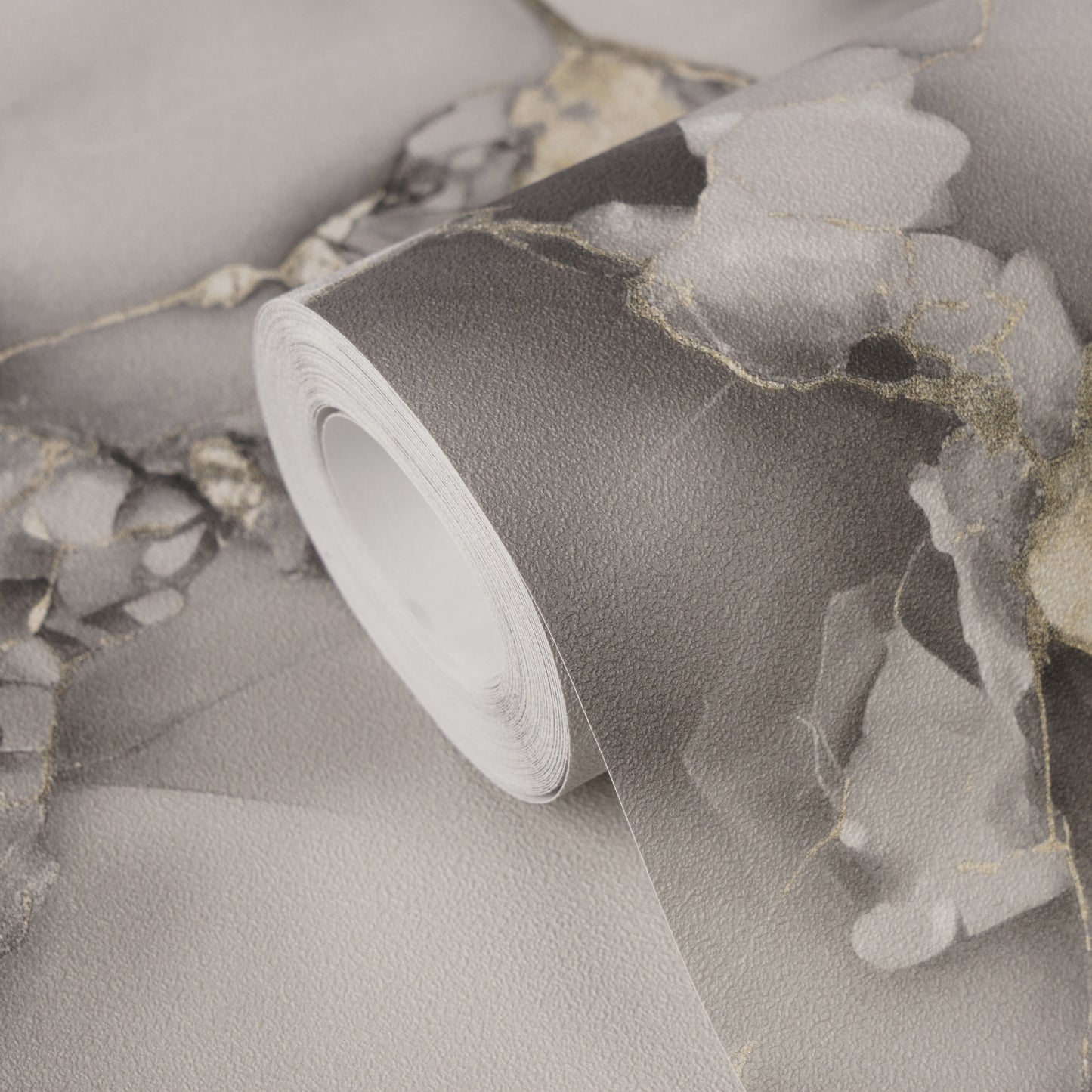 Mustertapete Marmor-Optik Taupe & Gold - 10,05 m x 0,53 m