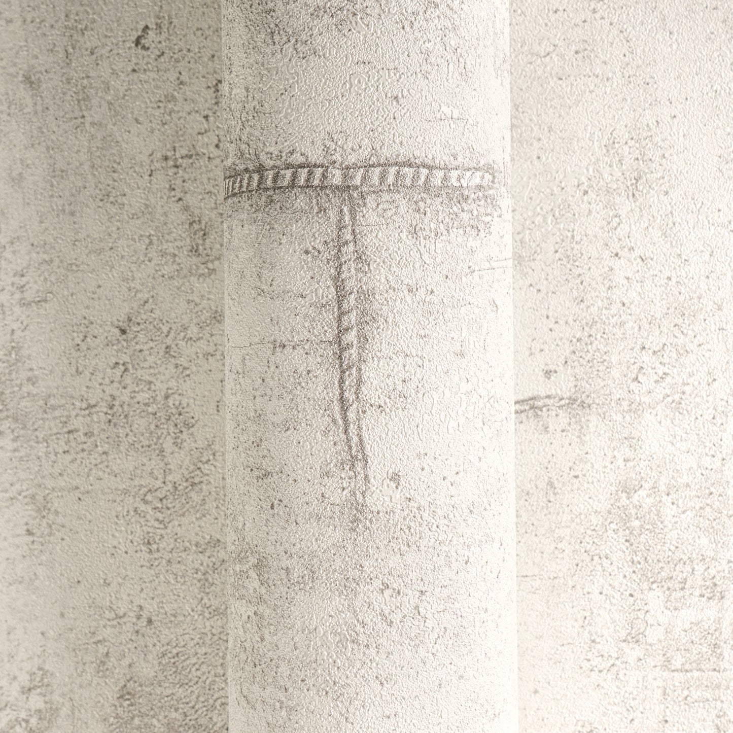 Livingwalls CosmoLiving Graphite Groove-Edge Industrial Weiß - 10,05 m x 0,53 m