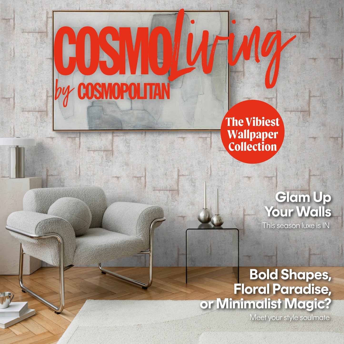 CosmoLiving Graphite Groove-Edge Grau 10,05 m x 0,53 m