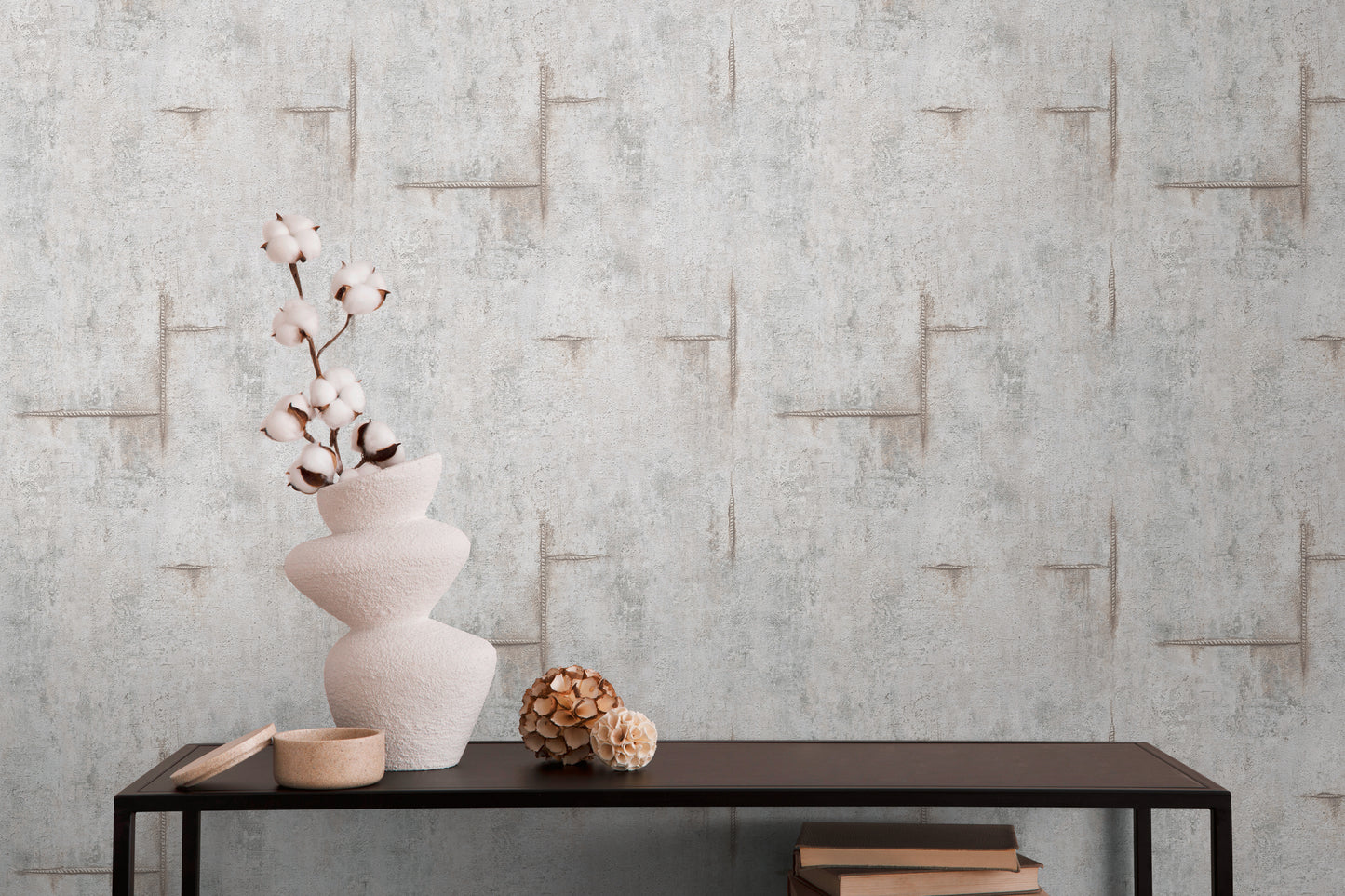 Livingwalls CosmoLiving Graphite Groove-Edge Industrial Grau  - 10,05 m x 0,53 m
