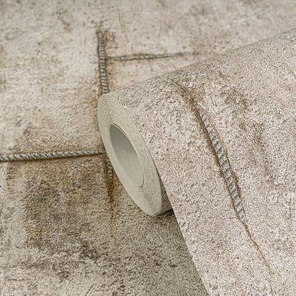 CosmoLiving Graphite Groove-Edge Grau Metallic 10,05 m x 0,53 m