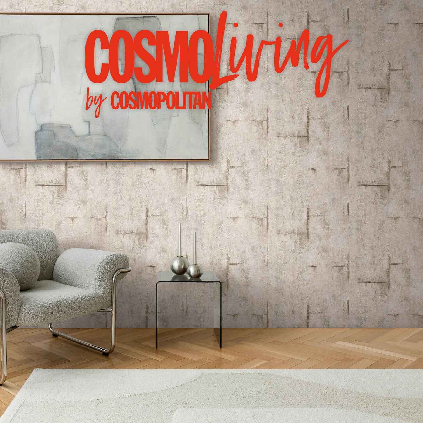 Livingwalls CosmoLiving Graphite Groove-Edge Industrial Grau Metallic - 10,05 m x 0,53 m