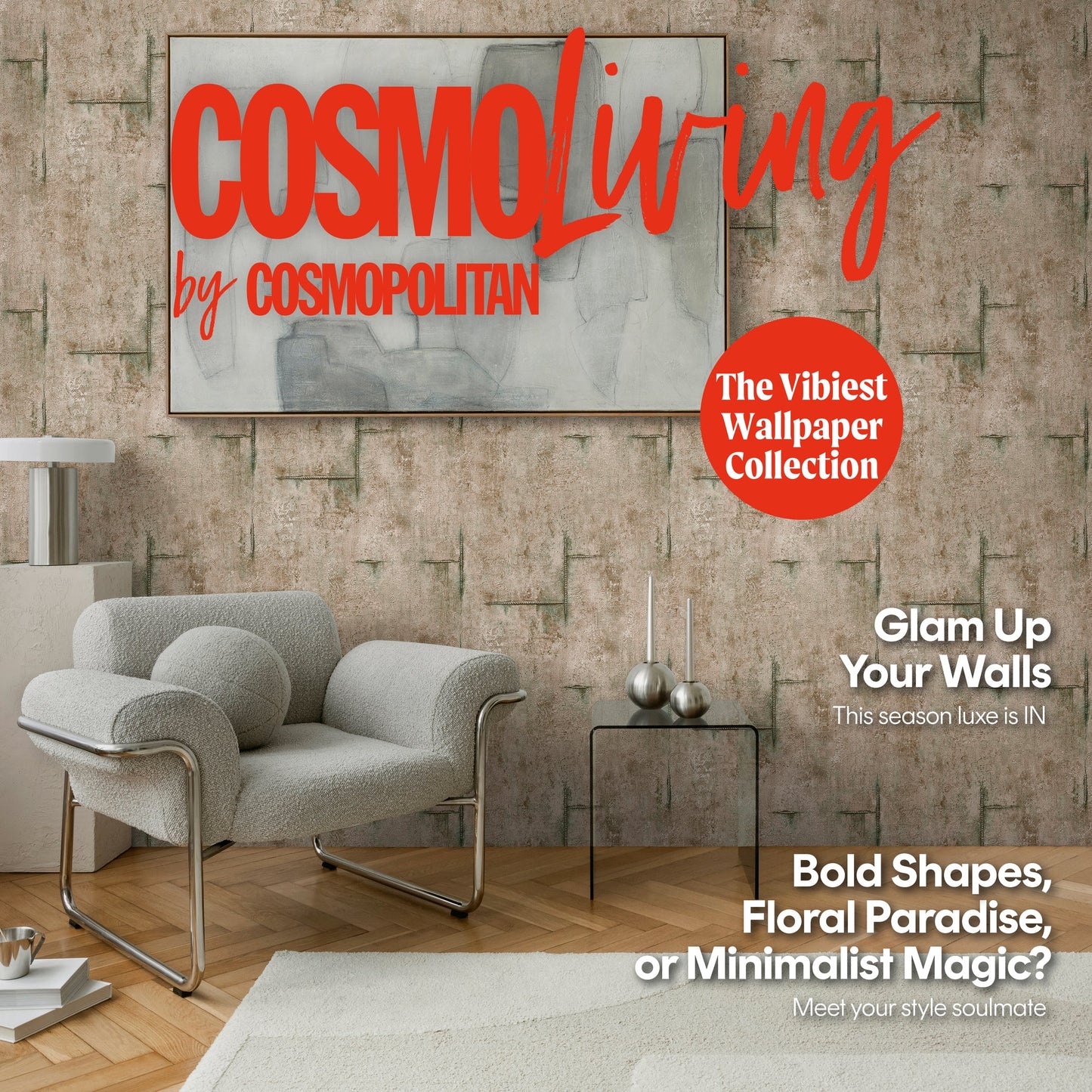 CosmoLiving Graphite Groove-Edge Braun 10,05 m x 0,53 m