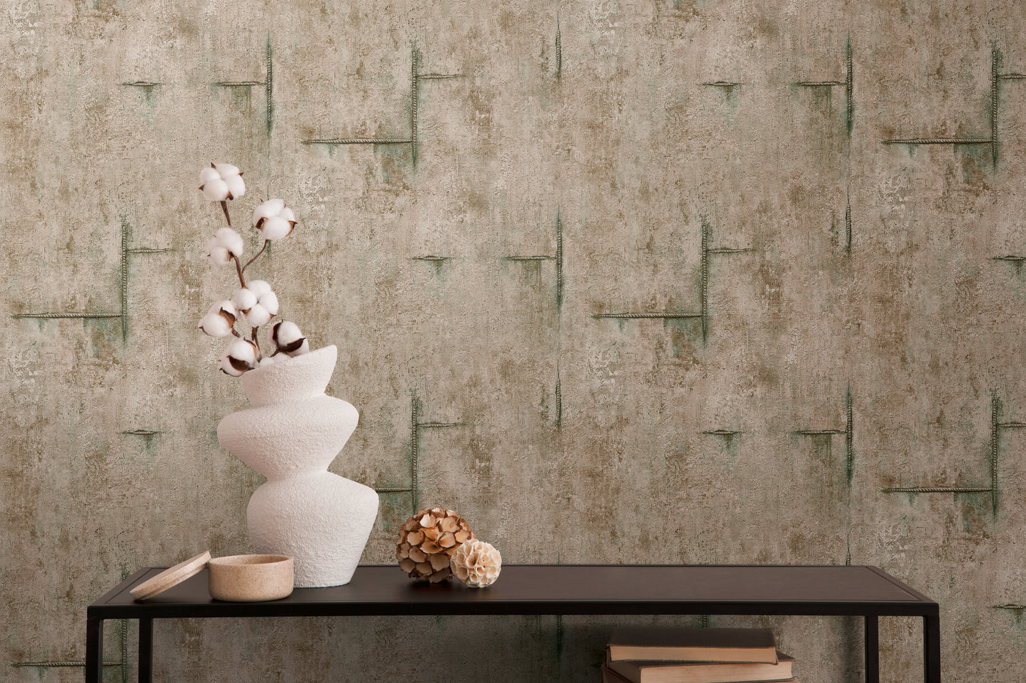 Livingwalls CosmoLiving Graphite Groove-Edge Industrial Braun - 10,05 m x 0,53 m