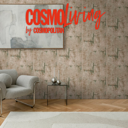 Livingwalls CosmoLiving Graphite Groove-Edge Industrial Braun - 10,05 m x 0,53 m