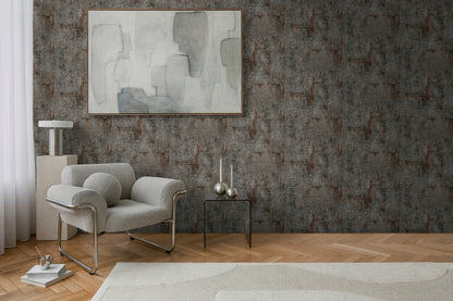 Livingwalls CosmoLiving Graphite Groove-Edge Industrial Schwarz - 10,05 m x 0,53 m