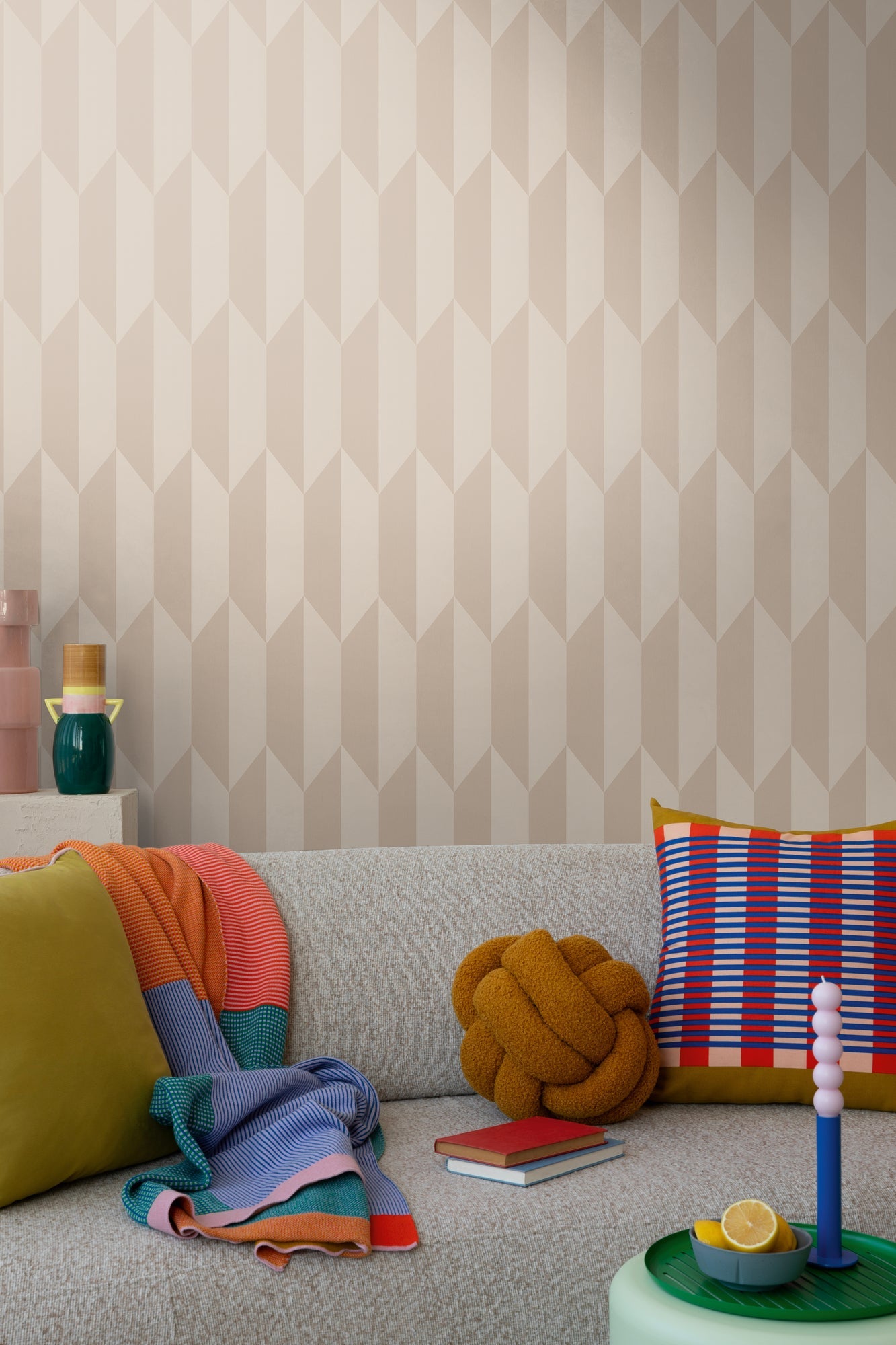CosmoLiving Graphic Groove-Playful Weiß 10,05 m x 0,53 m