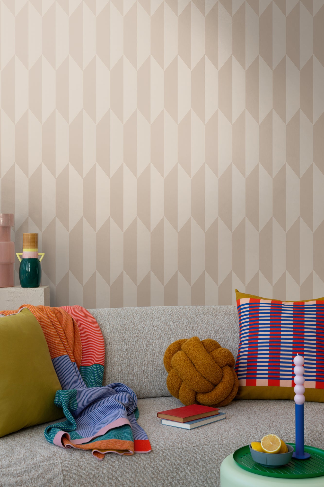 Livingwalls CosmoLiving Graphic Groove-Playful geometrisch Weiß - 10,05 m x 0,53 m