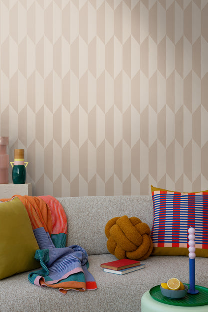Livingwalls CosmoLiving Graphic Groove-Playful geometrisch Weiß - 10,05 m x 0,53 m