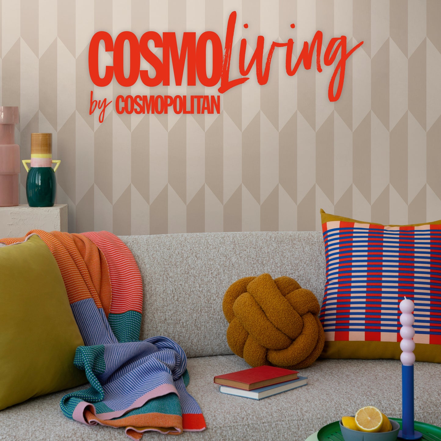 Livingwalls CosmoLiving Graphic Groove-Playful geometrisch Weiß - 10,05 m x 0,53 m