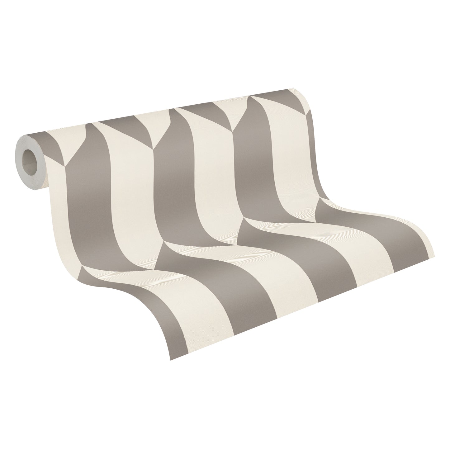 Livingwalls CosmoLiving Graphic Groove-Playful geometrisch Silber - 10,05 m x 0,53 m