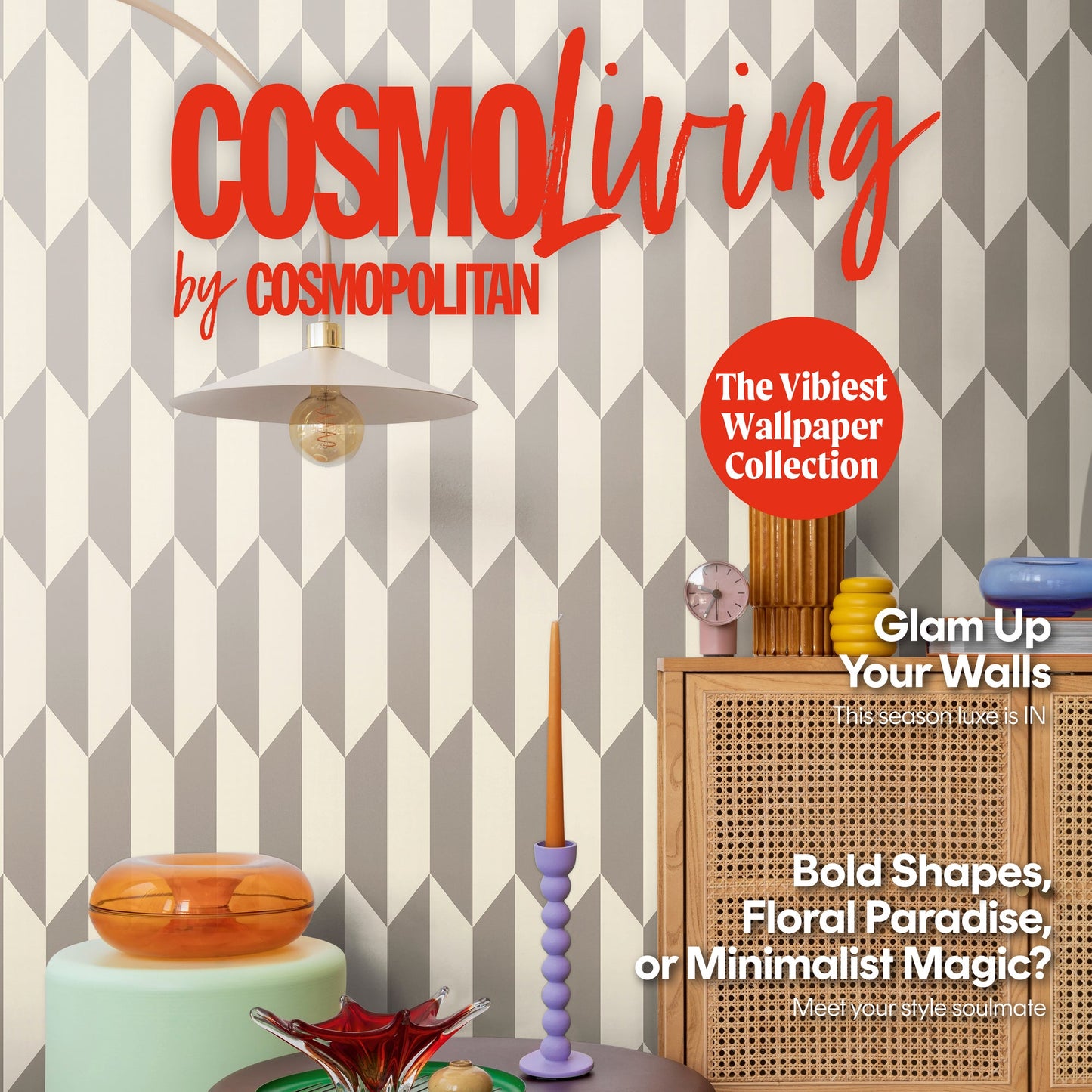 CosmoLiving Graphic Groove-Playful Silber 10,05 m x 0,53 m