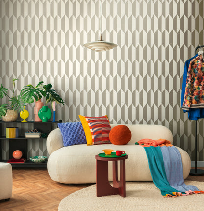 Livingwalls CosmoLiving Graphic Groove-Playful geometrisch Champagner - 10,05 m x 0,53 m