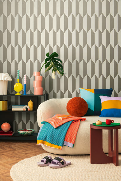 Livingwalls CosmoLiving Graphic Groove-Playful geometrisch Champagner - 10,05 m x 0,53 m