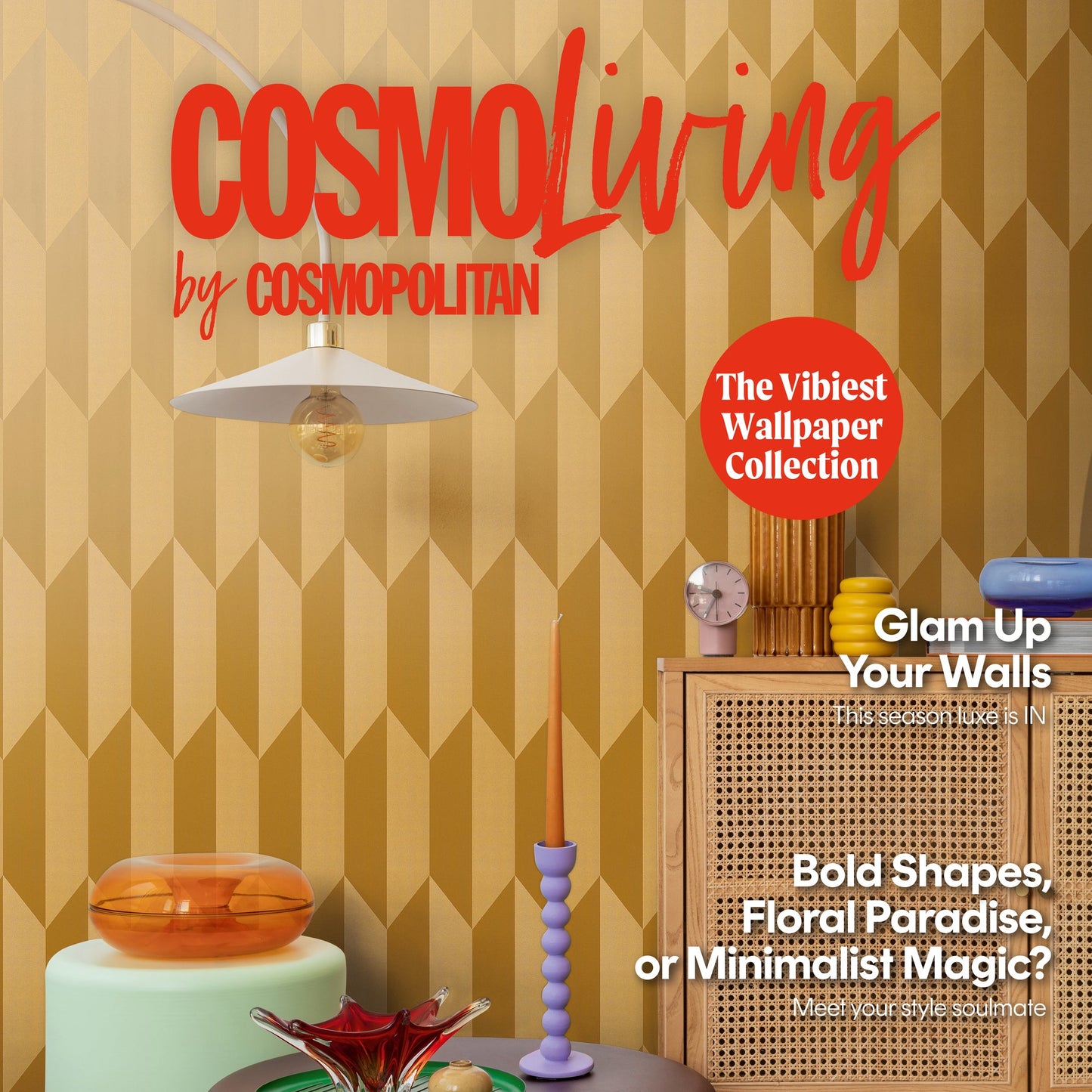 CosmoLiving Graphic Groove-Playful Gold 10,05 m x 0,53 m