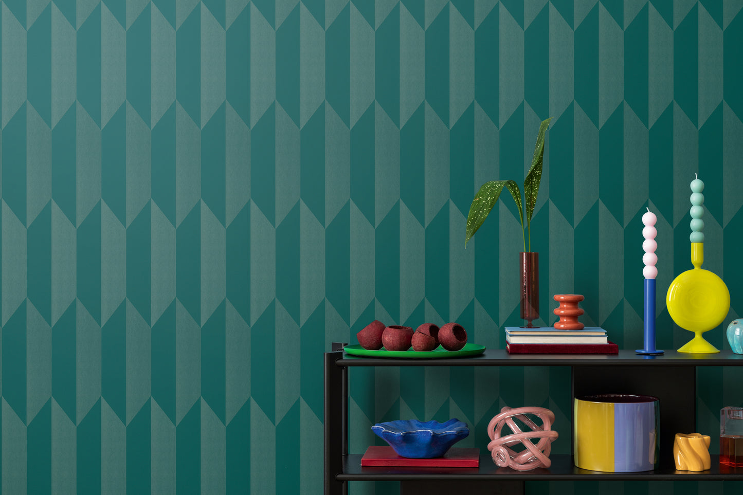 Livingwalls CosmoLiving Graphic Groove-Playful geometrisch Blau - 10,05 m x 0,53 m