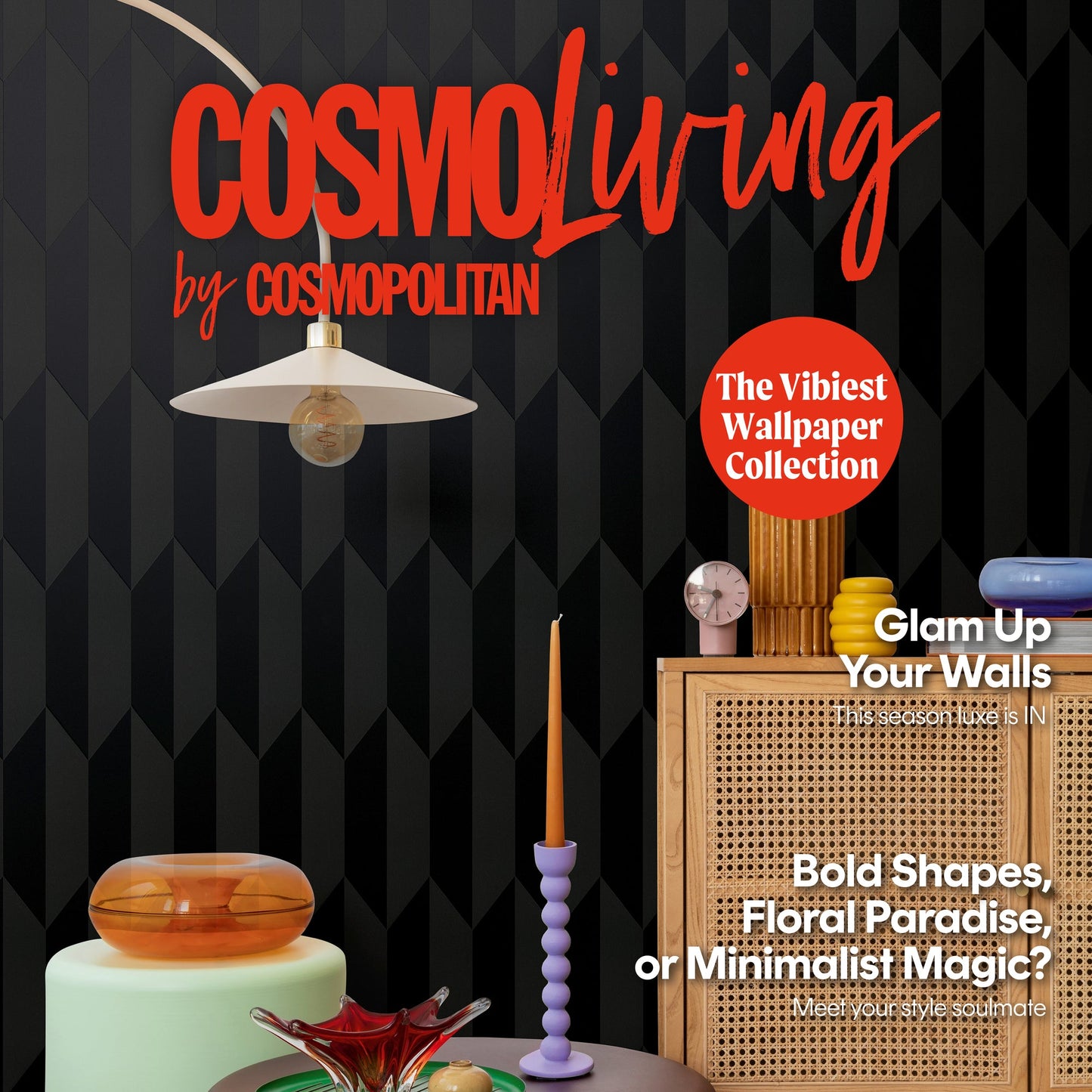 CosmoLiving Graphic Groove-Playful Schwarz 10,05 m x 0,53 m