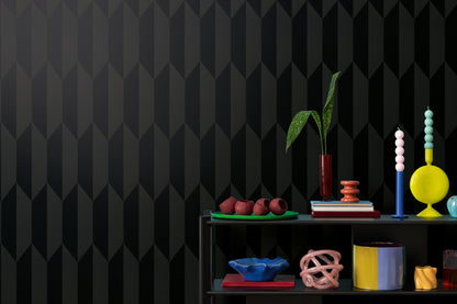 Livingwalls CosmoLiving Graphic Groove-Playful geometrisch Schwarz - 10,05 m x 0,53 m