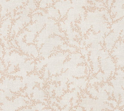 Mustertapete Blätterranken Rosé - 10,05 m x 0,53 m