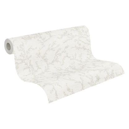 Mustertapete Zarte Blattranken Hellbeige - 10,05 m x 0,53 m