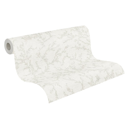 Mustertapete Zarte Blattranken Hellbeige - 10,05 m x 0,53 m