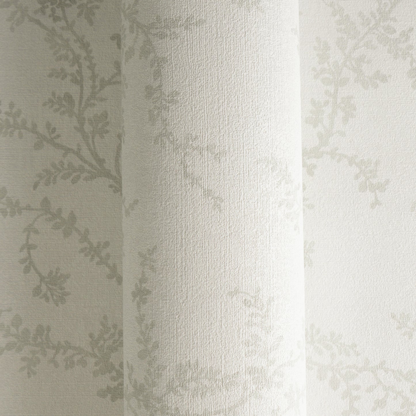 Mustertapete Zarte Blattranken Hellbeige - 10,05 m x 0,53 m
