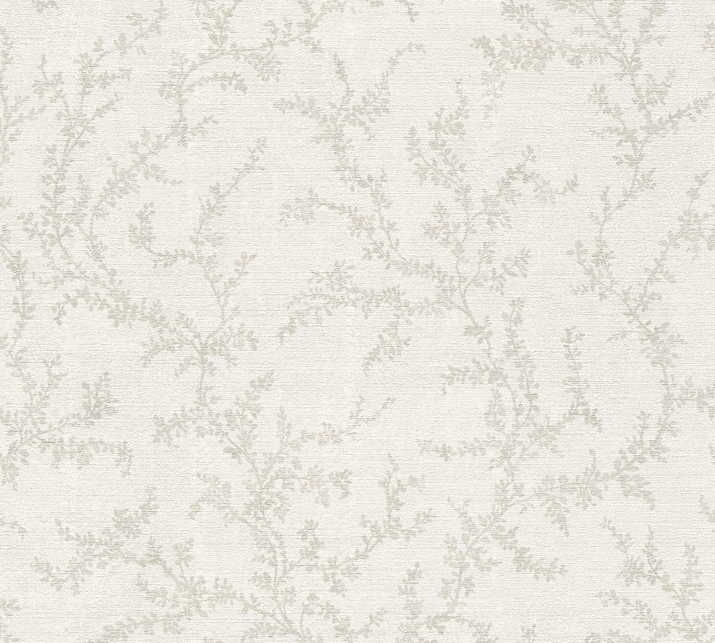 Mustertapete Zarte Blattranken Hellbeige - 10,05 m x 0,53 m