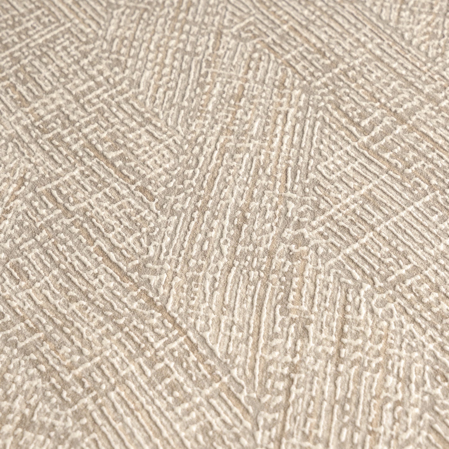 Mustertapete Fischgrät-Weboptik Altrosa - 10,05 m x 0,53 m