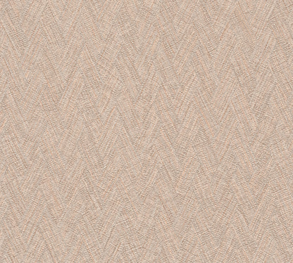 Mustertapete Fischgrät-Weboptik Altrosa - 10,05 m x 0,53 m