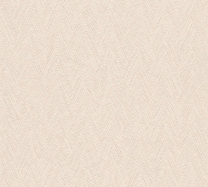 Mustertapete Fischgrät-Weboptik Puderrosa - 10,05 m x 0,53 m