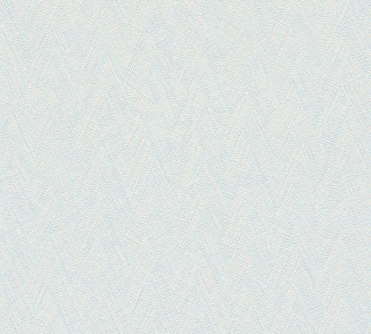 Mustertapete Fischgrät-Weboptik Pastellblau - 10,05 m x 0,53 m