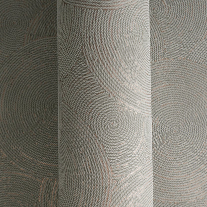 Mustertapete Seil-Spiralen Anthrazit - 10,05 m x 0,53 m